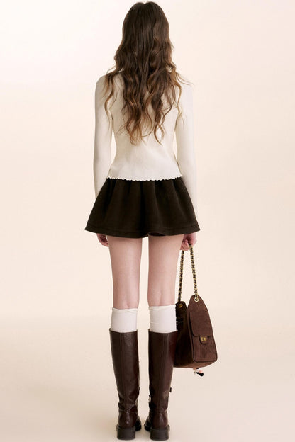 Romantic Lace Ruffled Knit Top