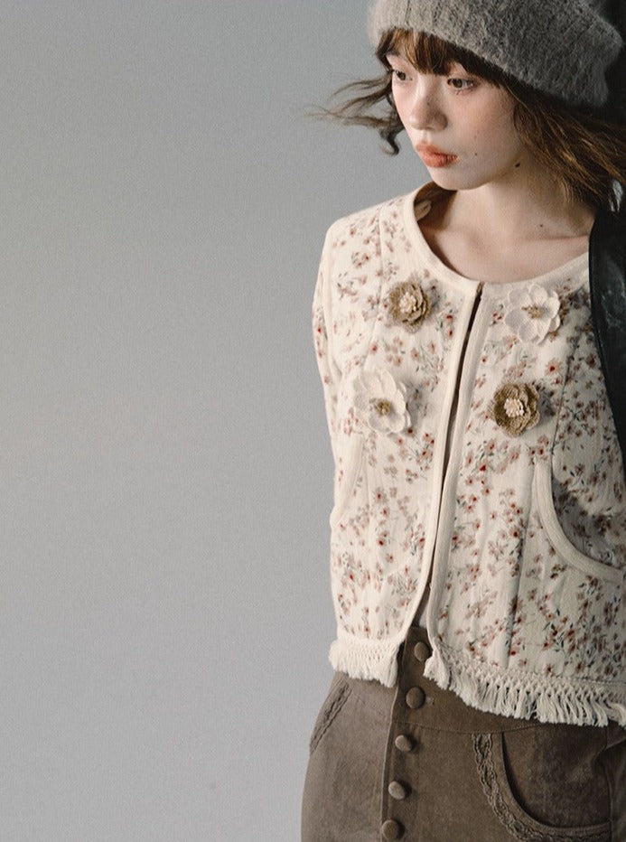 tweed short outer jacket