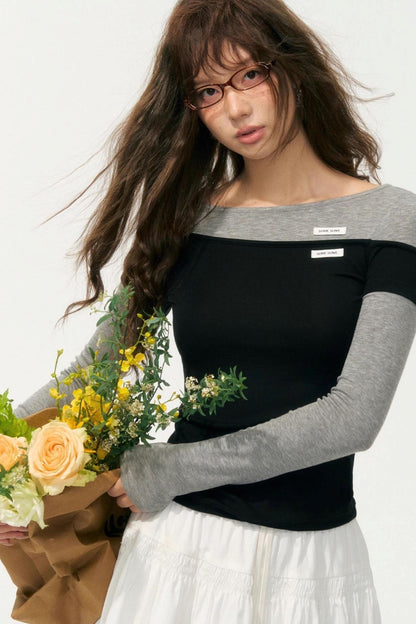 Color-Block Knit Tee