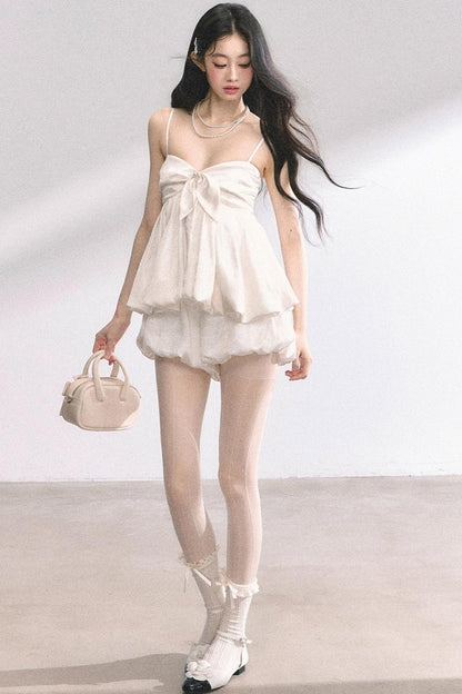 Floral Strap Two-Piece Summer Skirt Set-Up