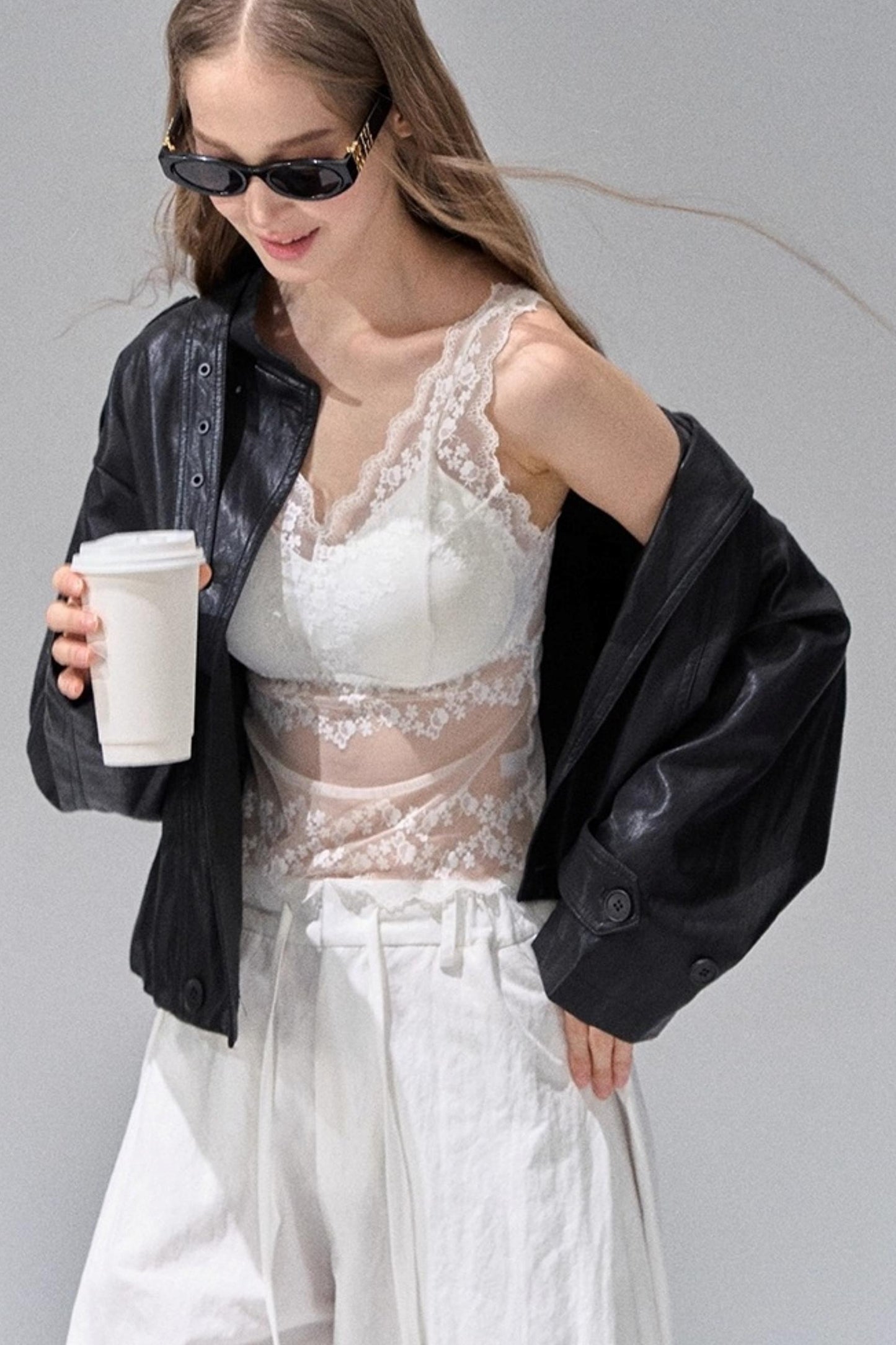 Black Leather Short Jacket