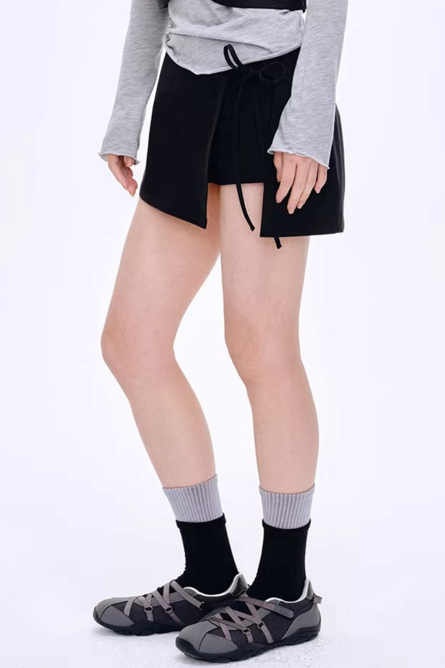 Side Slit Hip-Hugging Skirt Pants