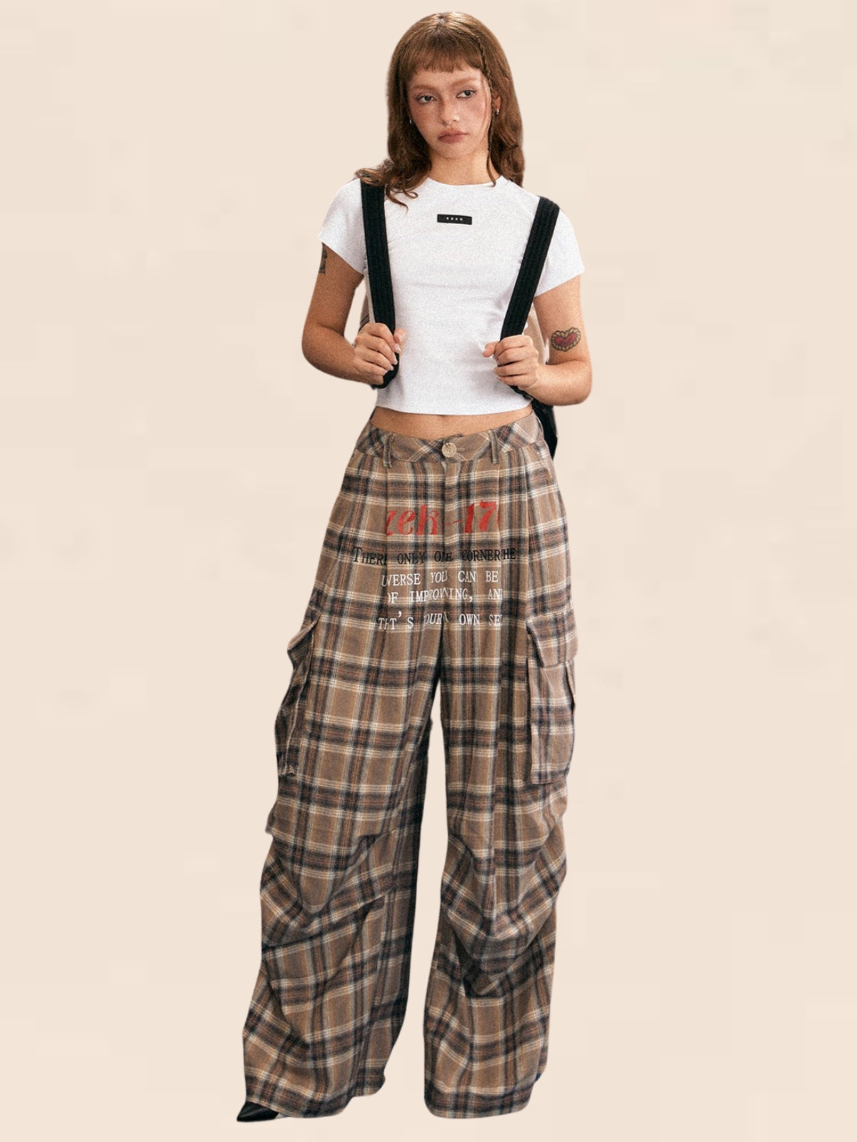 Solid Color Casual Cropped Pants