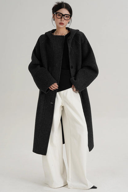 Temperament Long Wool Jacket