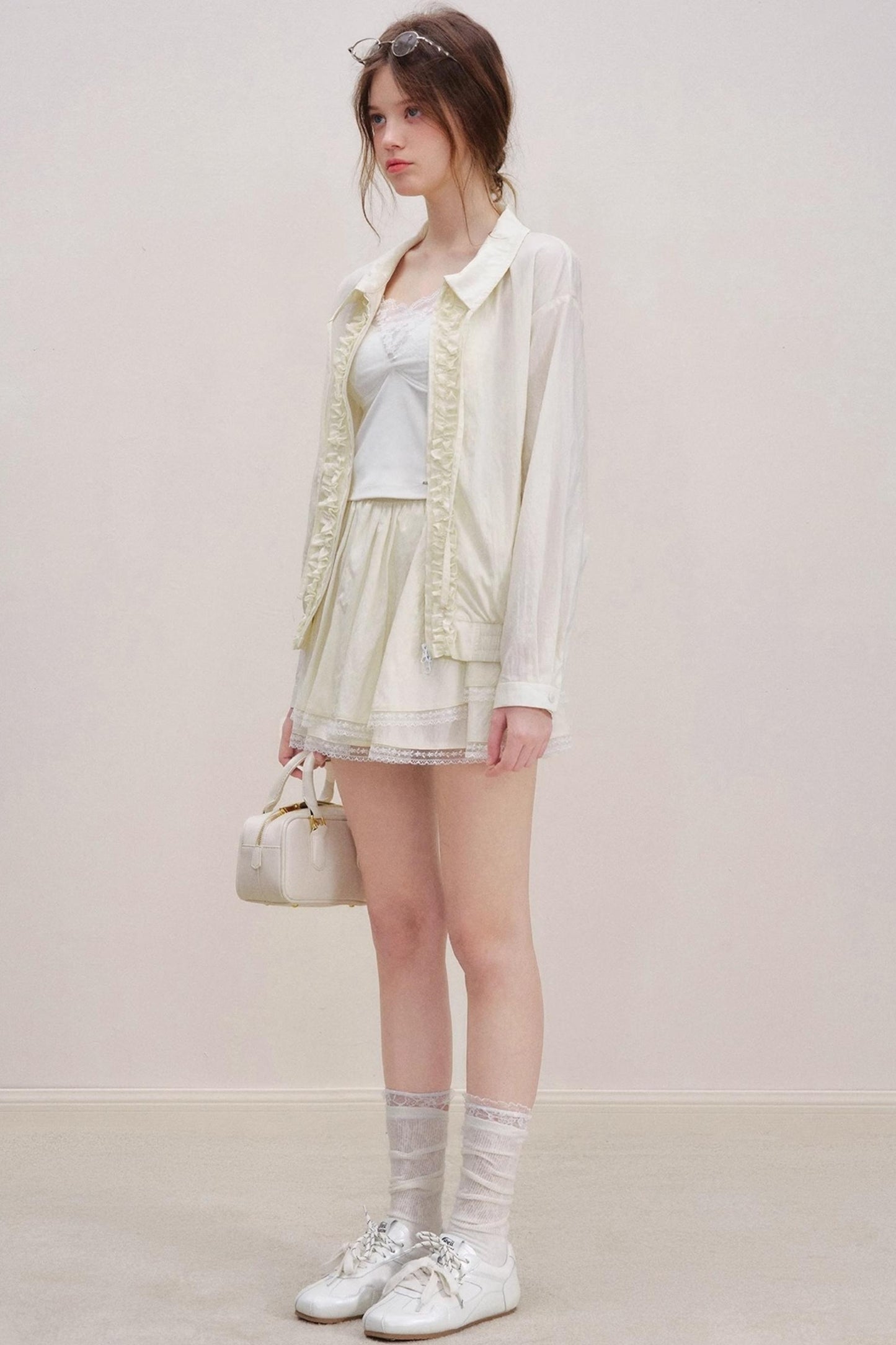 Tencel Drawstring Jacket Skirt Set-Up