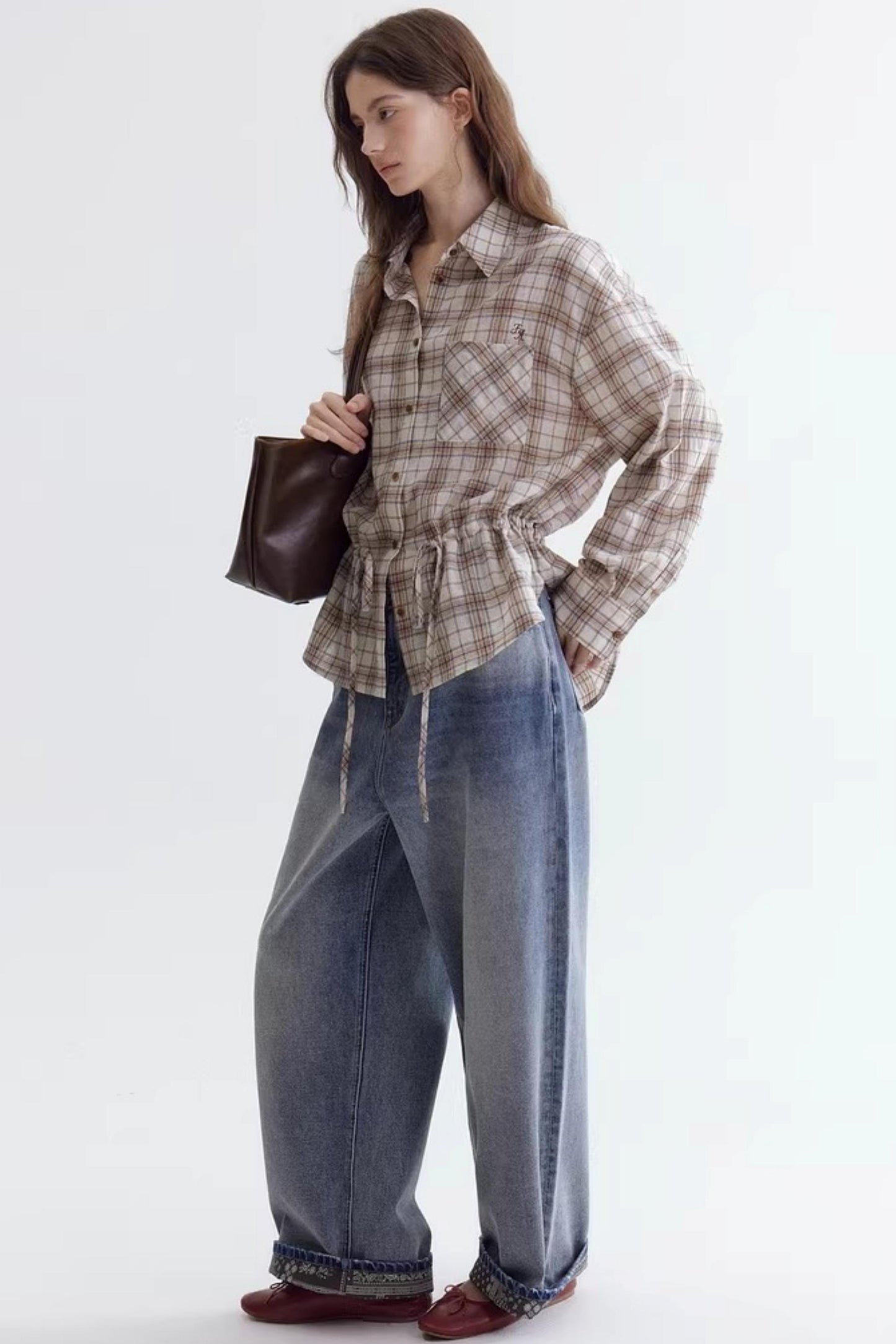 Caramel Milk Crisp Plaid Shirt