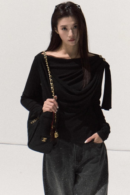 Wrap-Around Knit Sweater