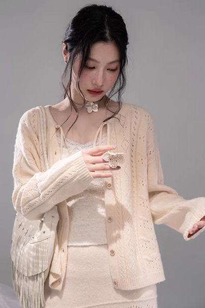 Artistic Nomadic Wool Knit Set