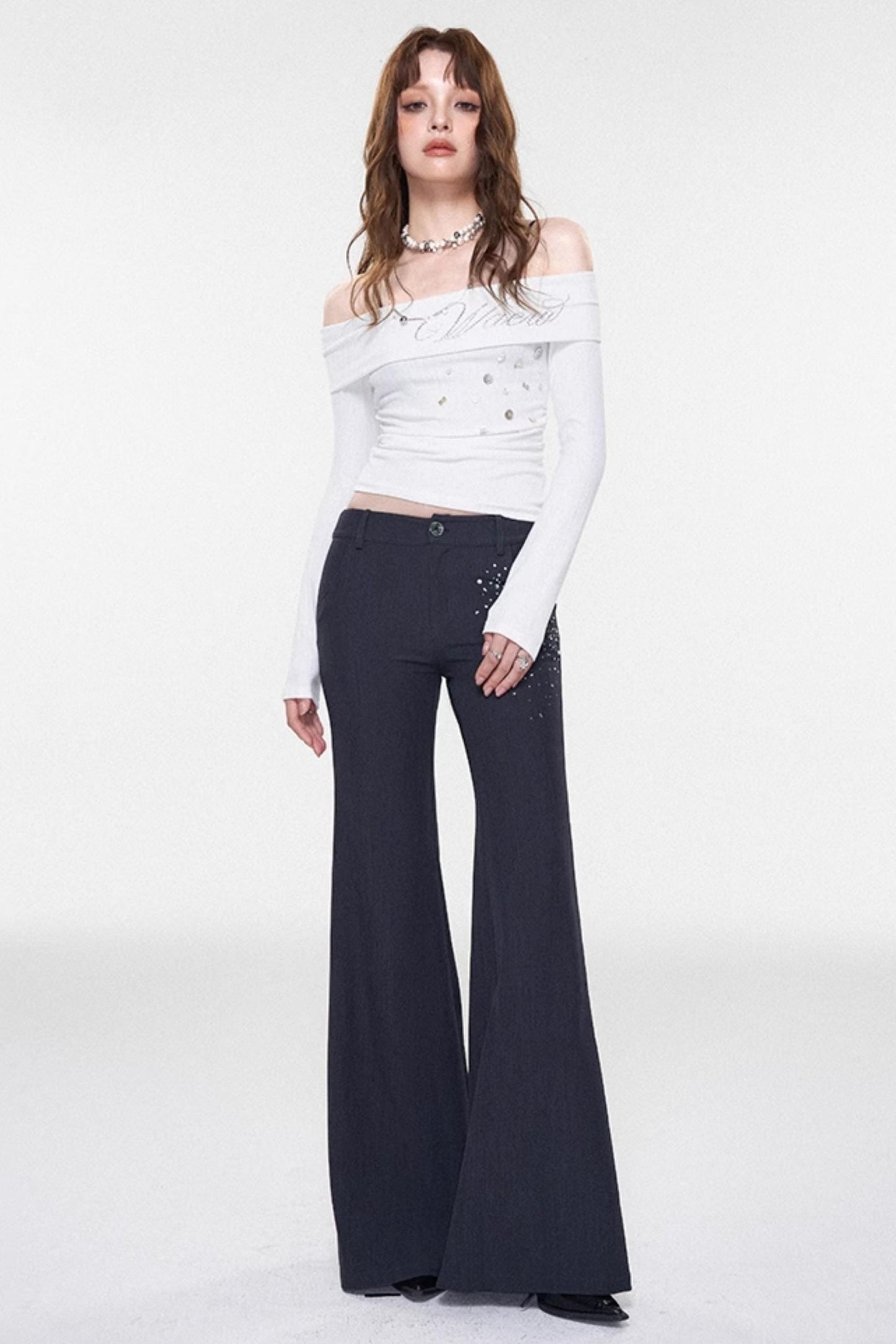 Retro Style Flared Pants