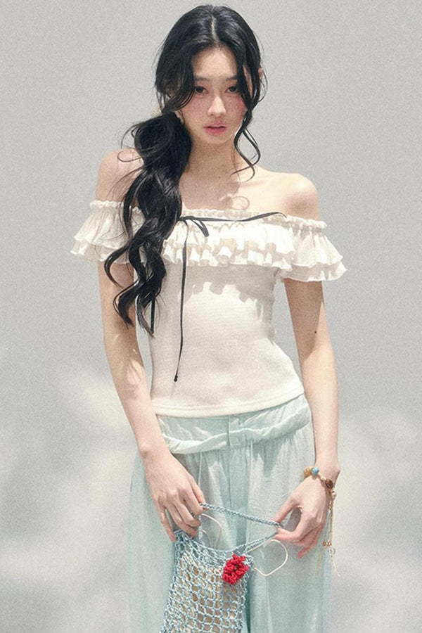 Off-Shoulder Ruffle Blouse