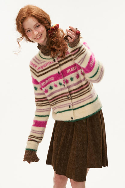 Luxury Stripe Knit Cardigan