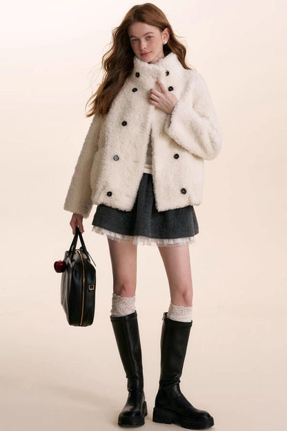 Wool Blend Patchwork Skirt