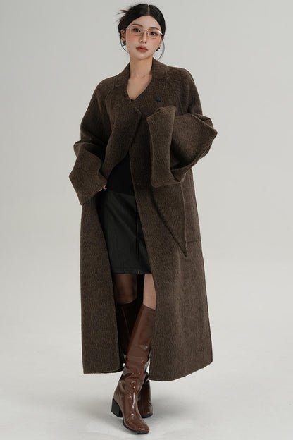 Woolen Elegance Long Jacket