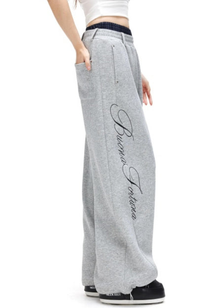 Plaid Patchwork Fleece-Lined Pants