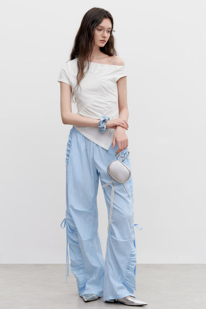Vintage Blue Tie-Up Pants