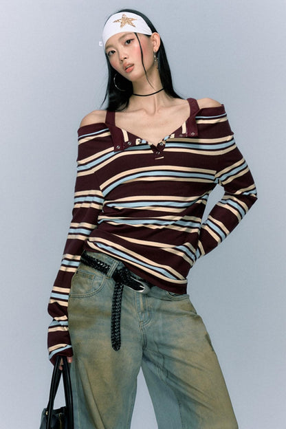 Sweet Cool Striped Slim Fit Top