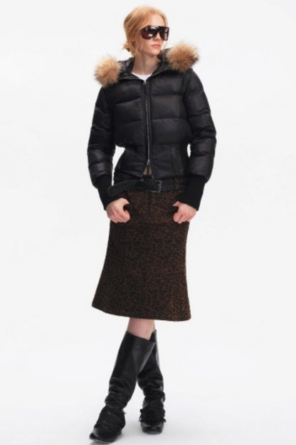 Korean Leopard Fishtail Skirt