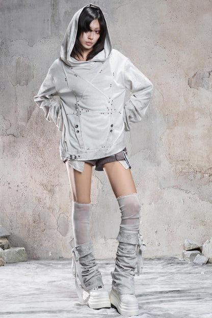 Punk Pleated Thigh Socks