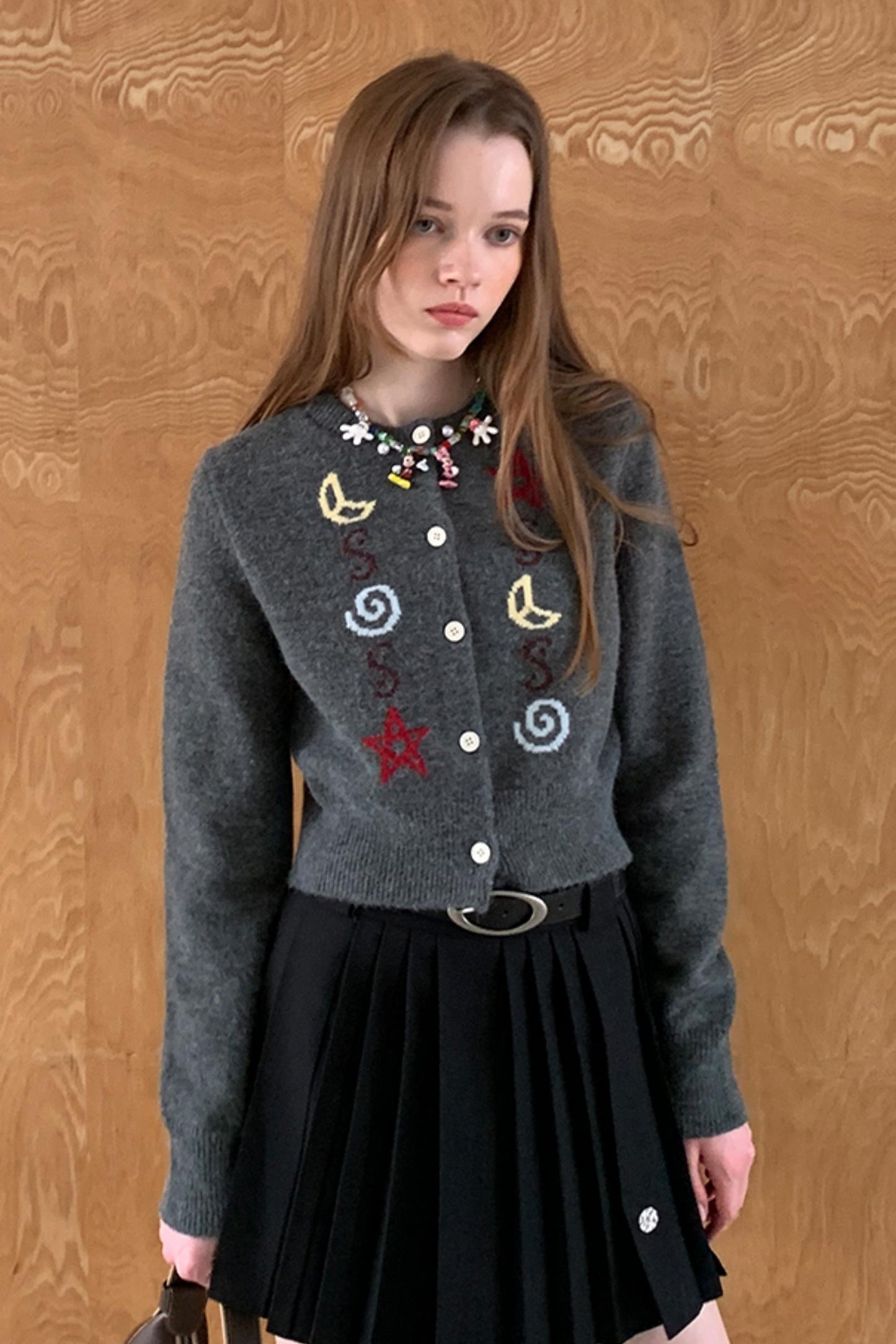 Star and Moon Knitted Cardigan