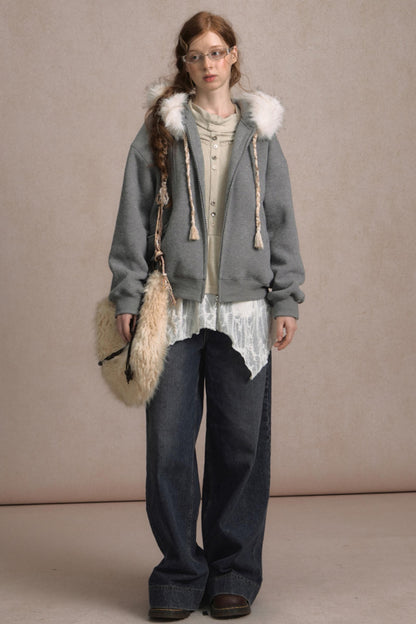 Fake Two Piece Wind Lace Knitted Top