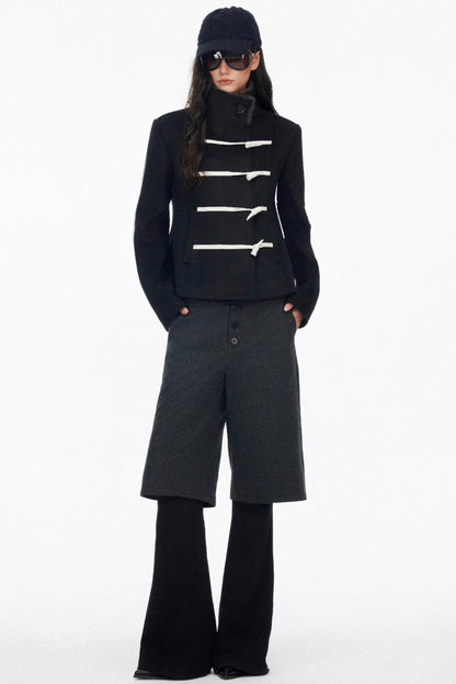 Layered Draped Bootcut Pants