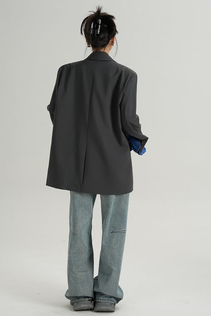 Blazer à lacets de design tempérament 