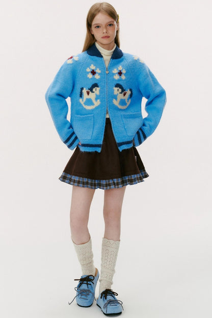 Heart Pony Knitted Cardigan