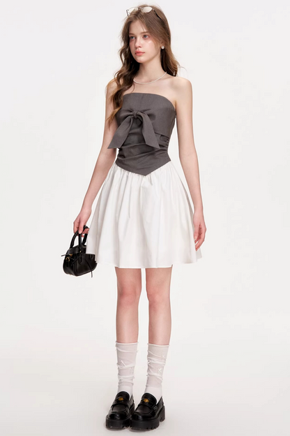 Tencel Wool Strapless Dress