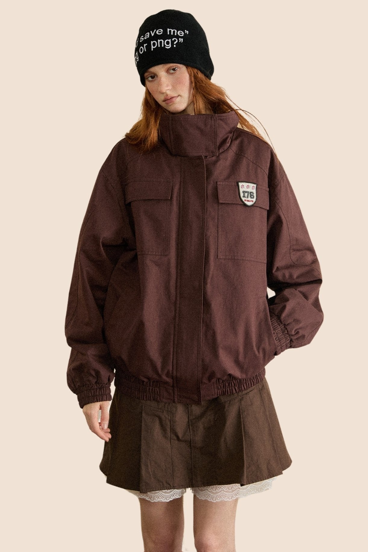 EZEK AMERIKANISCHEN VINTAGE MERALD ABZEICHEN REVERS CARGO JACKE FRAUEN HERBST WINTER LÄSSIG SPORT GEPOLSTERTE JACKE FLUT