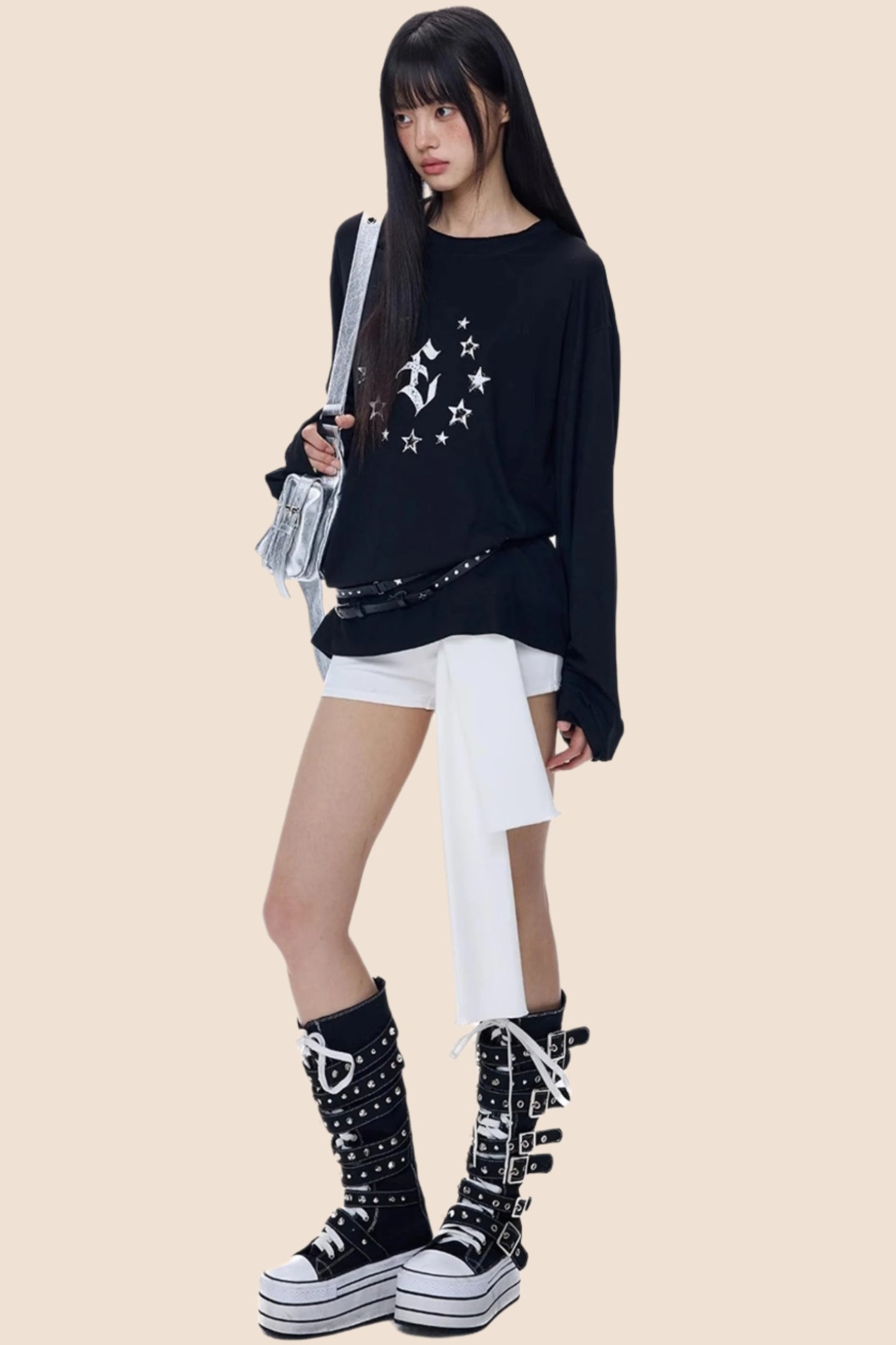 American Star Print Long Sleeve T-Shirt