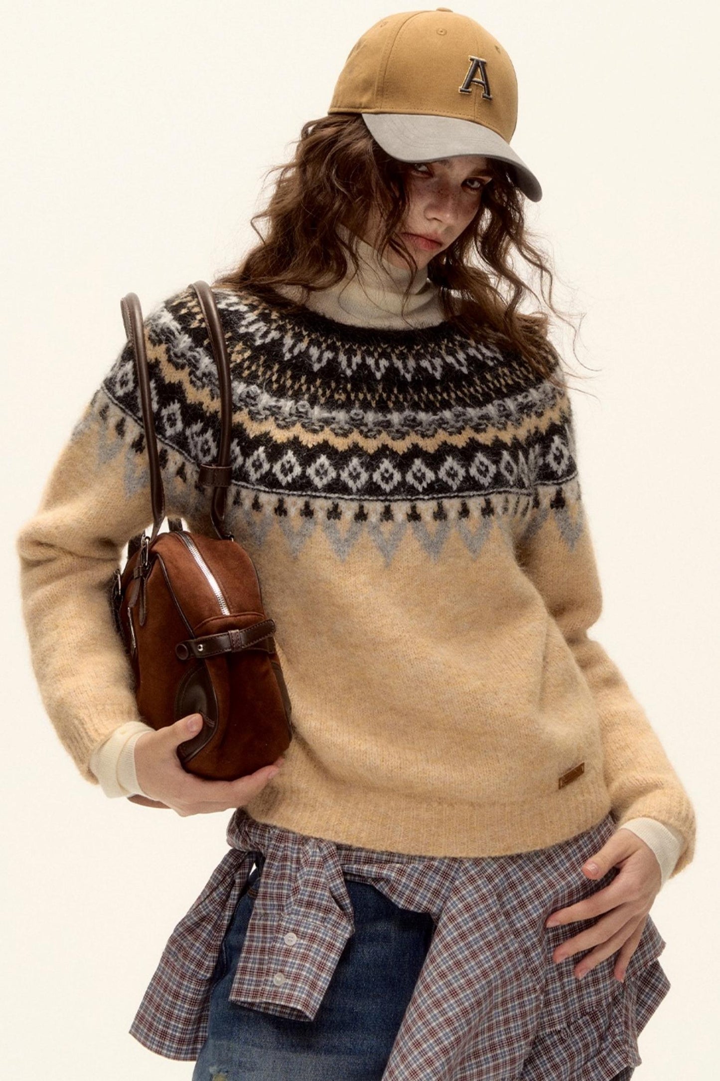 Retro Color-Blocked Baseball Cap