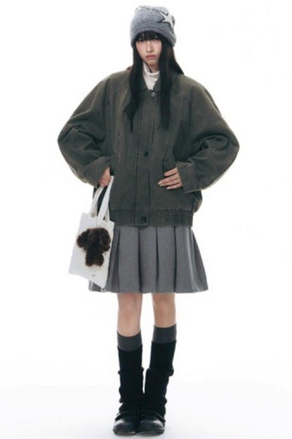 Vintage Lapel Cargo Jacket