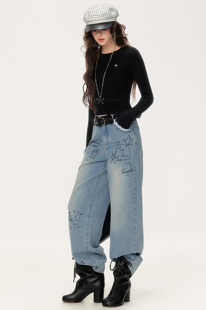 Simple Slimming Long-Sleeved T-Shirt