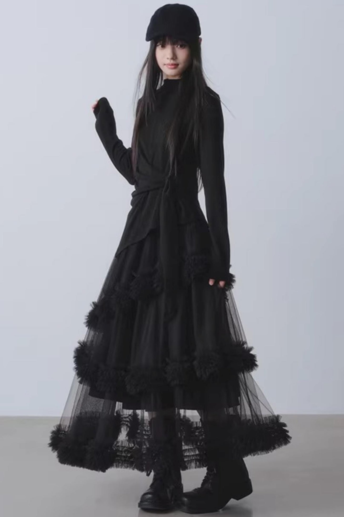 Mist Falling Mesh Skirt