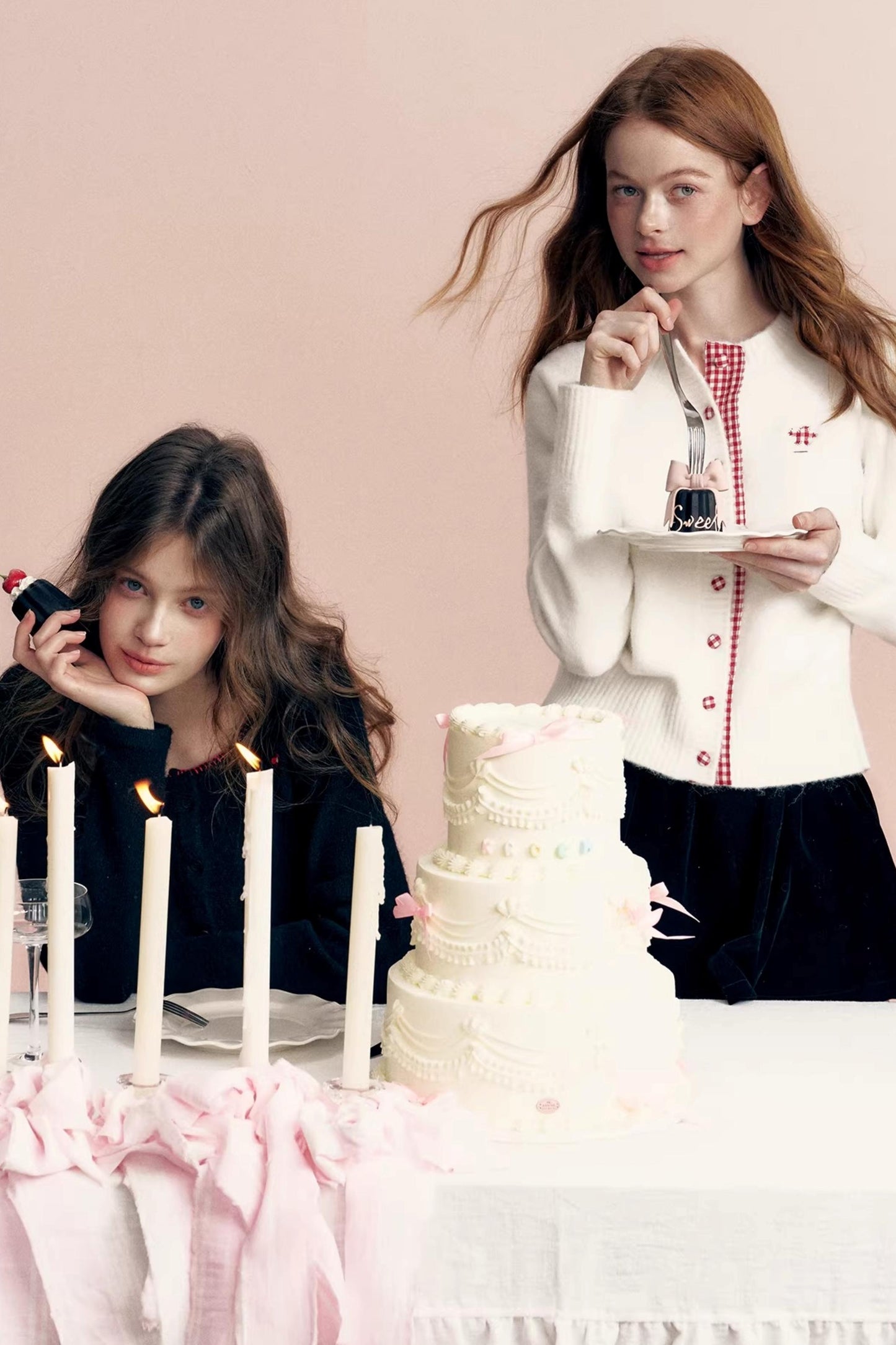 Wool Blend Plaid Cardigan