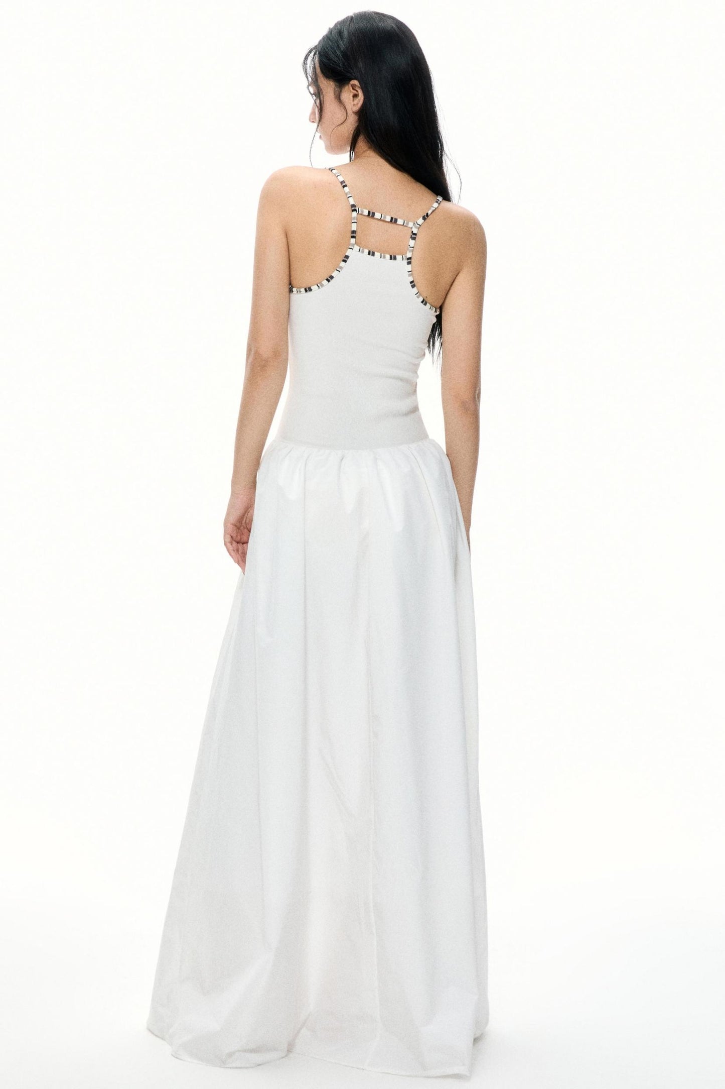 Summer White Halter Maxi Dress