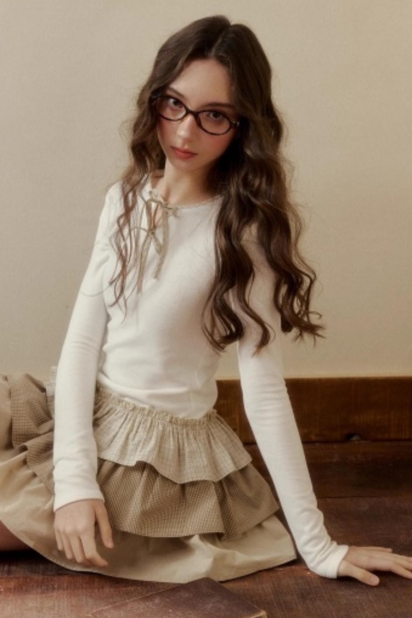 Retro Plaid Knit Tutu Skirt Dress