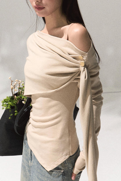 Ancient Shrine Long Sleeve Knit Top