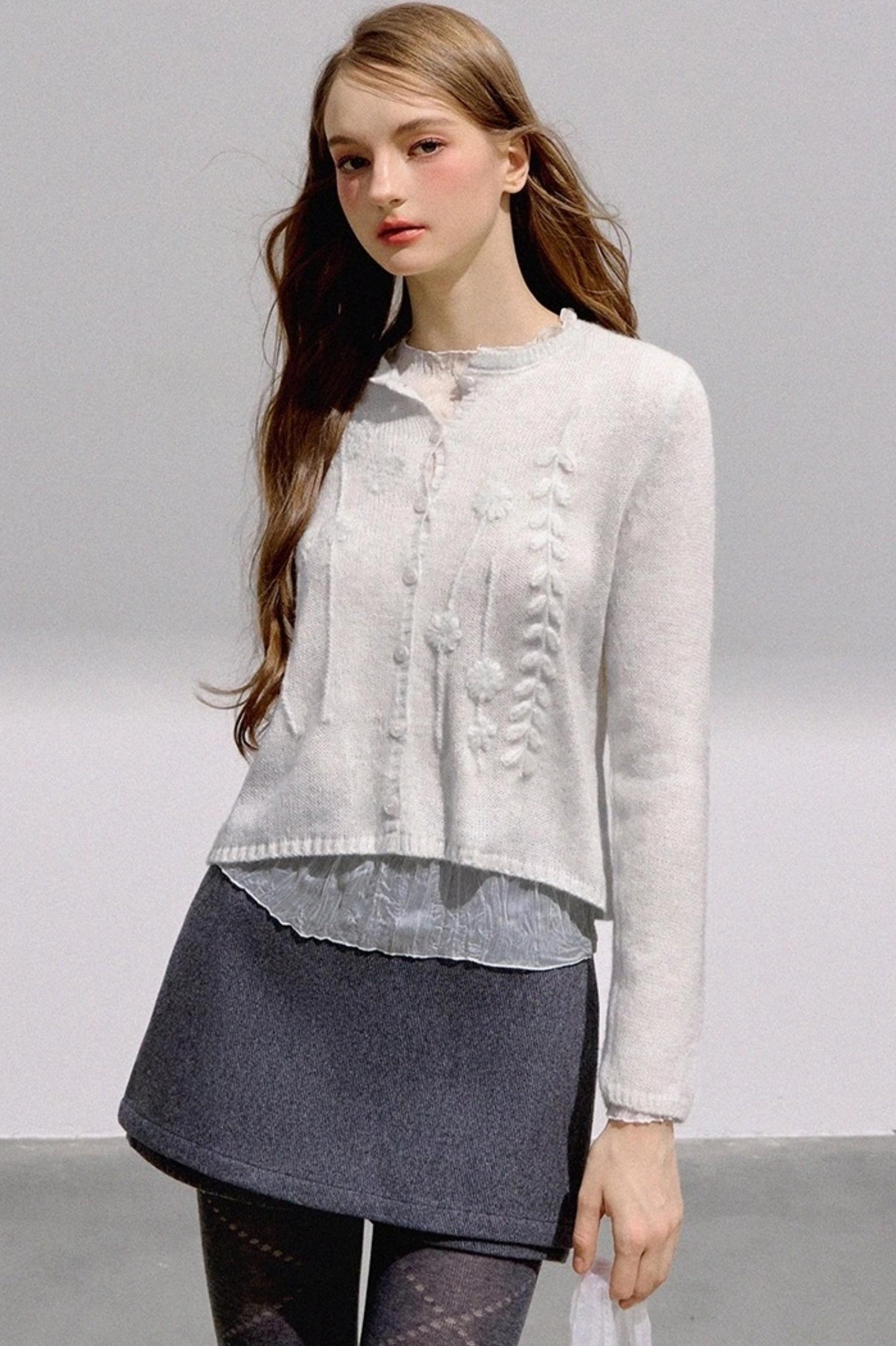 French Knitted Sweater Cardigan