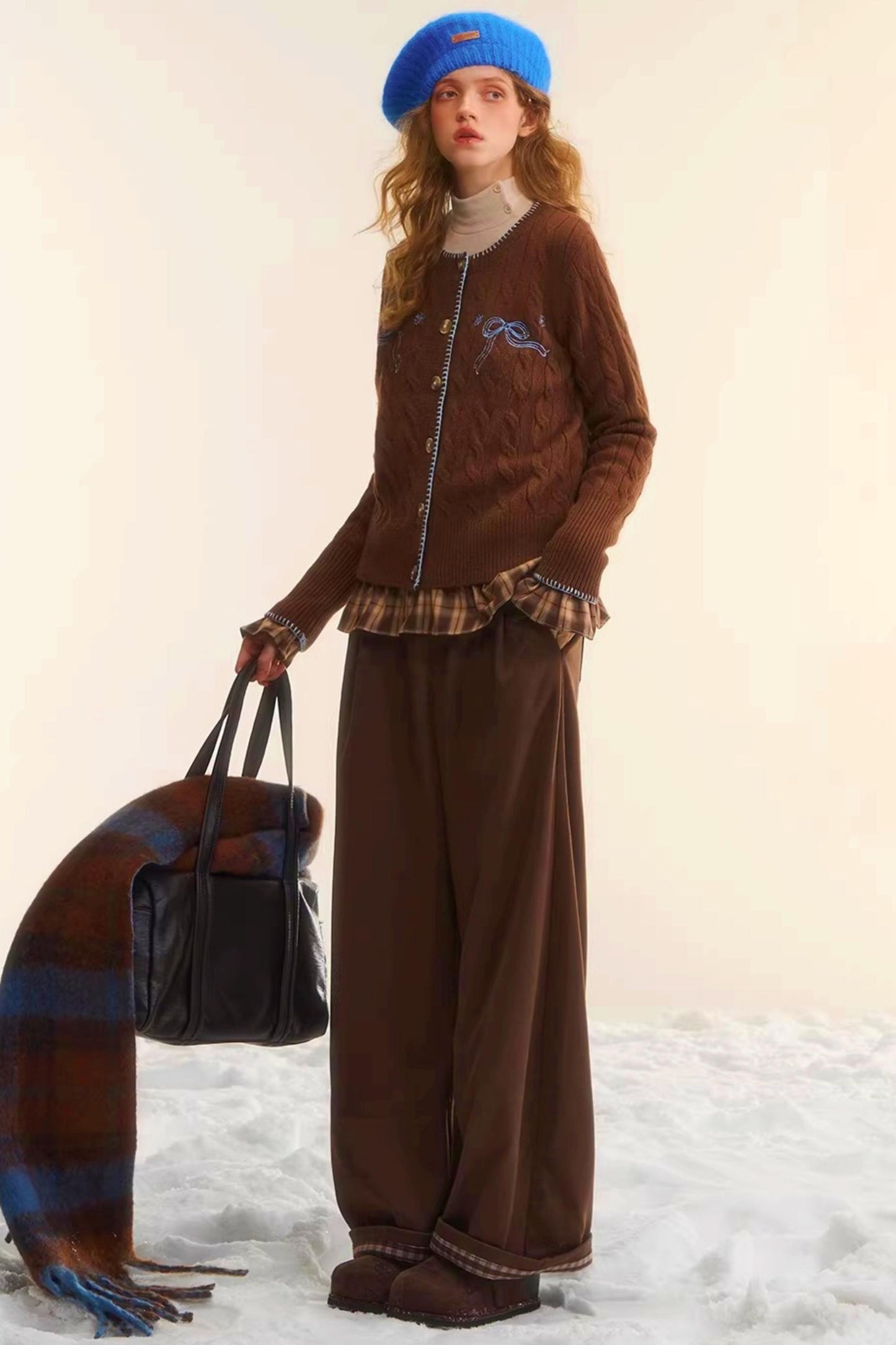 Rice Bead Embroidery Cardigan