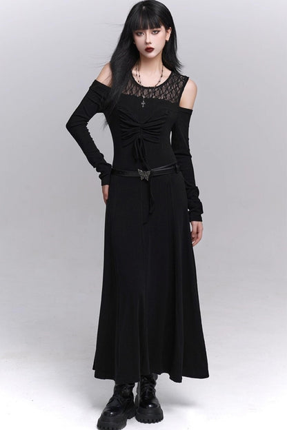 Black Long Sleeve Maxi Dress