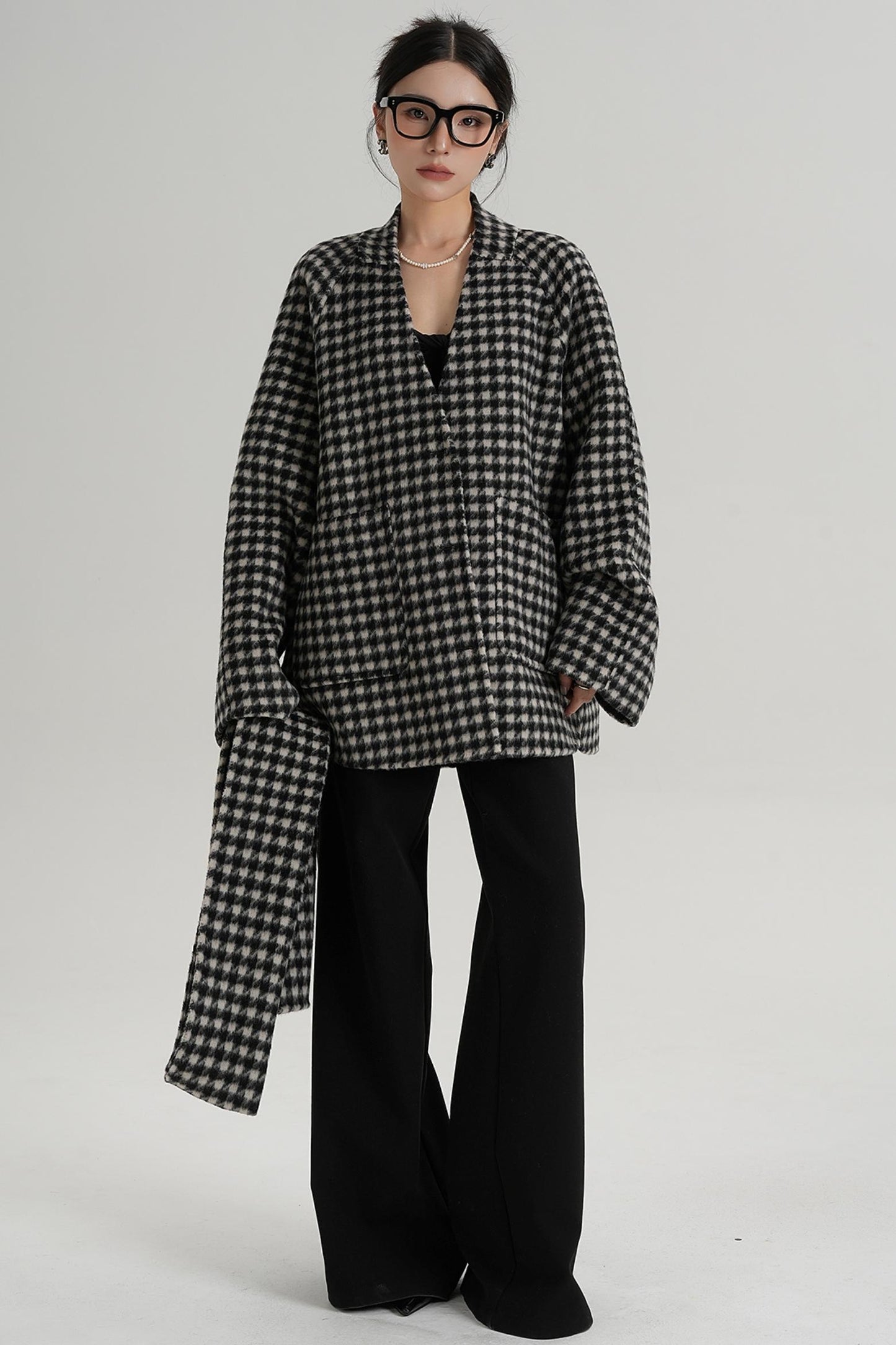 Plaid Wool Coat