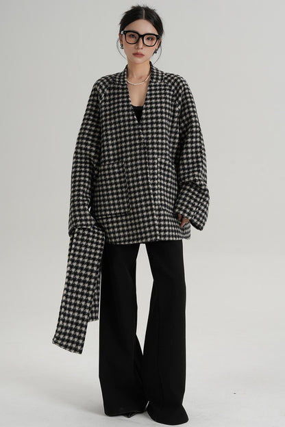 Plaid Wool Coat