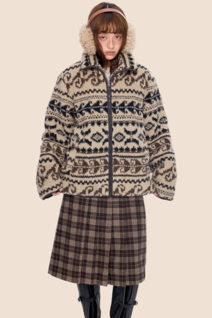 Ethnic Fleece Cotton Jacket