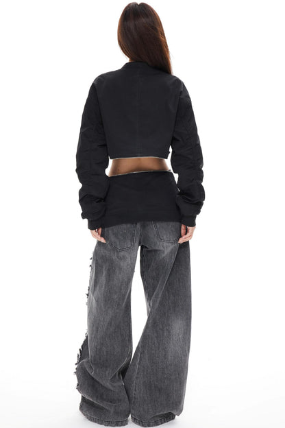 Blue Distressed Denim Pants