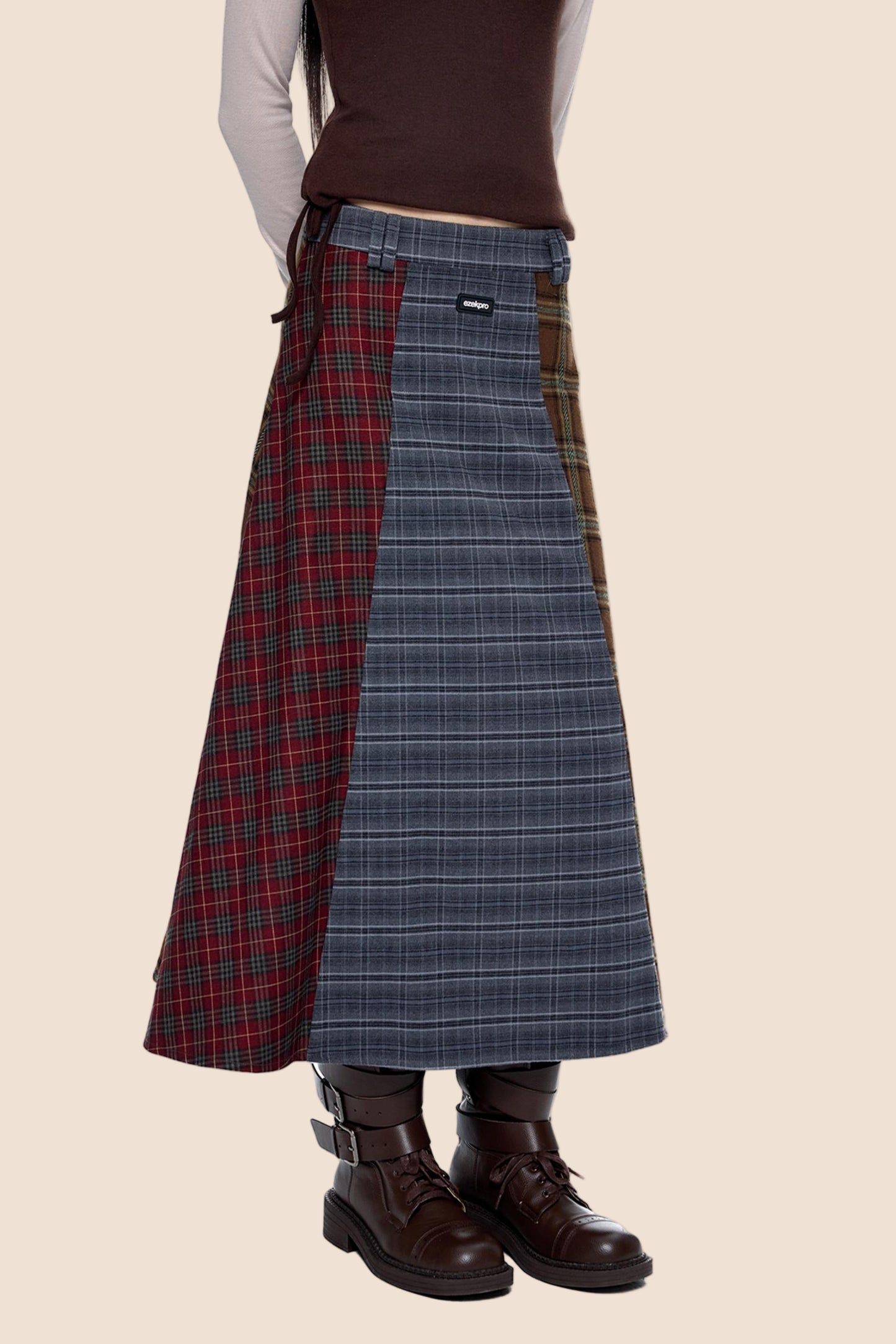 Autumn Drape Midi Skirt