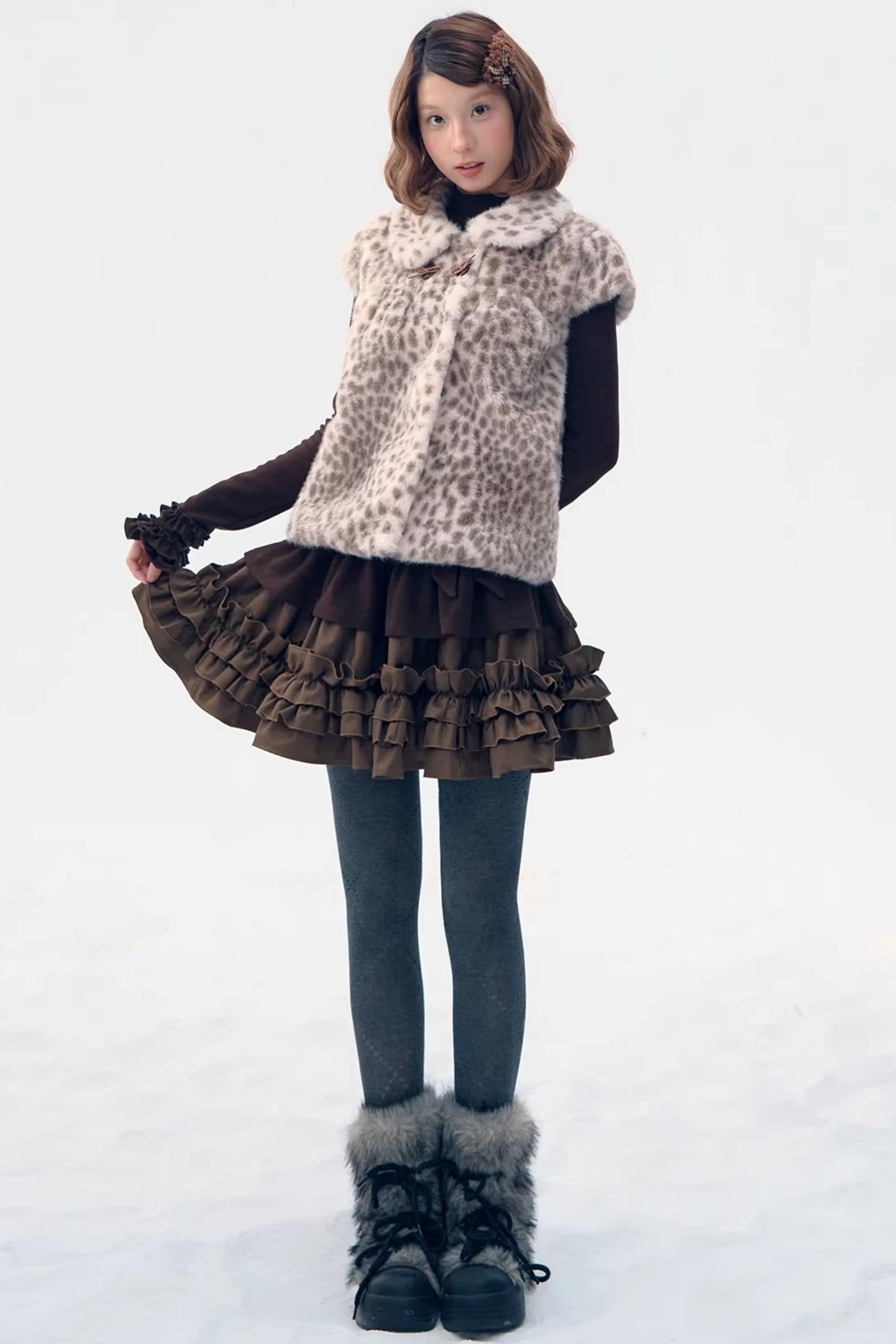 Six-Button Lace Hem Top