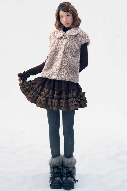 Six-Button Lace Hem Top