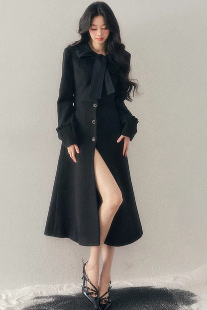 Hepburn Quilted Woolen Coat