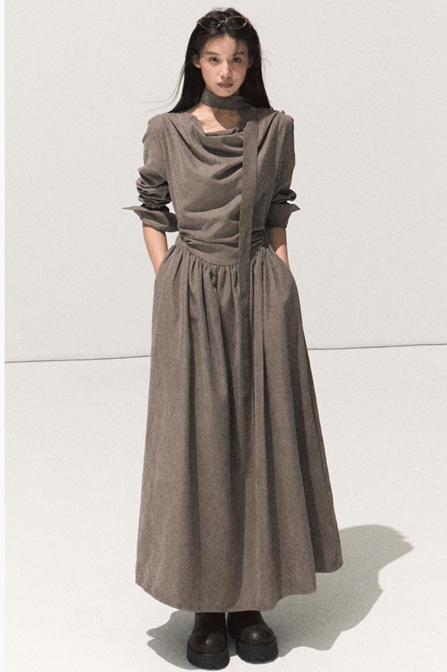 The Moon Swing Collar Dress